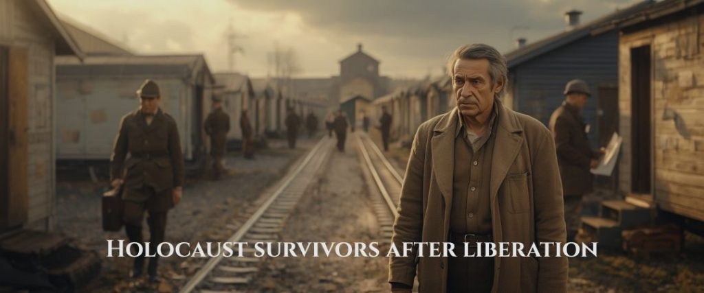 Holocaust survivors after liberation